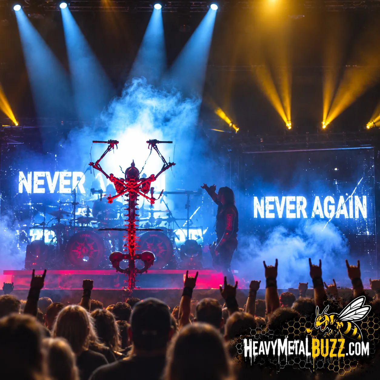 W.A.S.P. stage production during The Headless Children in Boston
